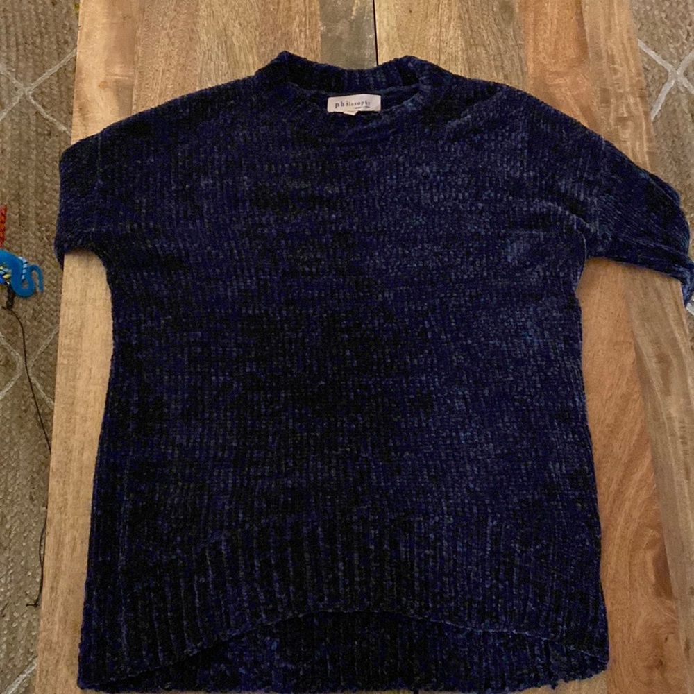 Philosophy dark navy turtleneck sweater